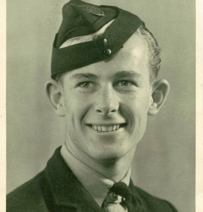 Jim as a young pilot officer during WW2. Photo: Supplied.
