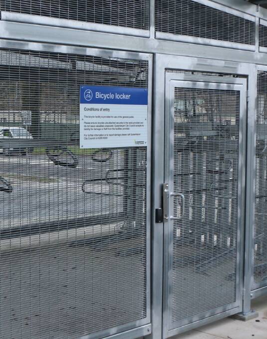 SAFETY: A new bike storage area has been completed at the bus interchange. Photo: Supplied.