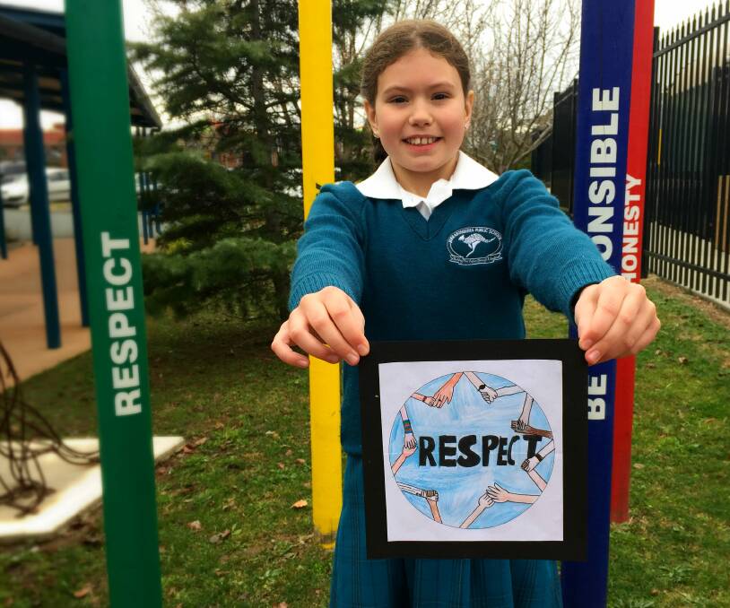 YOUNG TALENT: Sophie McKinley beat out students from across the region with her artwork, which will be transformed into a huge mosaic mural. Photo: Kimberley Le Lievre.