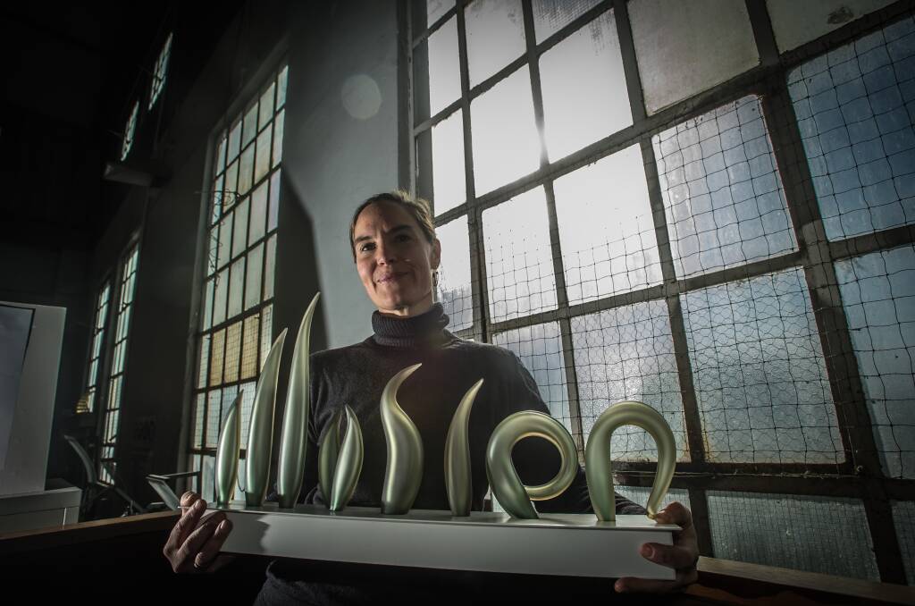 Quenabeyan glass artist Harriet Schwarzrock is inaugural fellow of the Art Group Creative Fellowship launched at the Kingston Glassworks. Photo: Karleen Minney.
