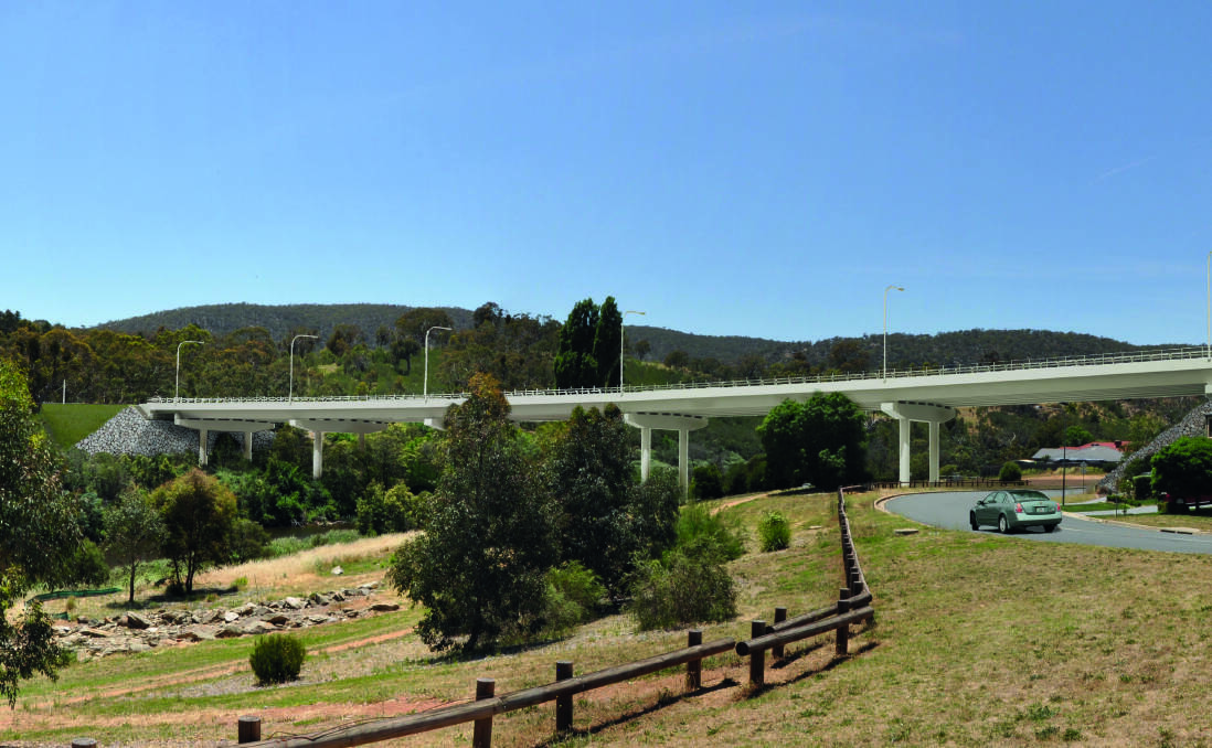 EDE: An artist's impression of the bridge set to be built as part of the Ellerton Drive Extension project.