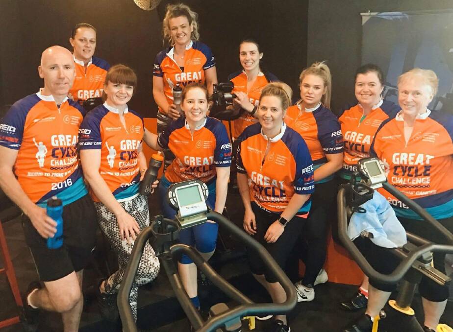 GO FIGURE: Some of the team participating in the Great Cycle Challenge in Queanbeyan. Photo: Supplied. 