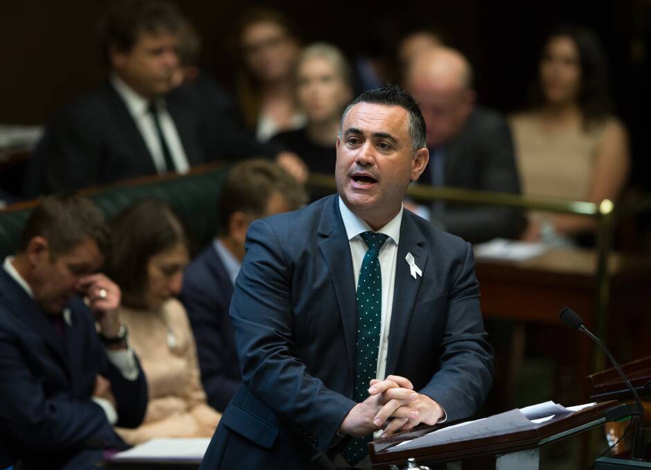 John Barilaro, speaking in parliament. Photo: Janie Barrett
