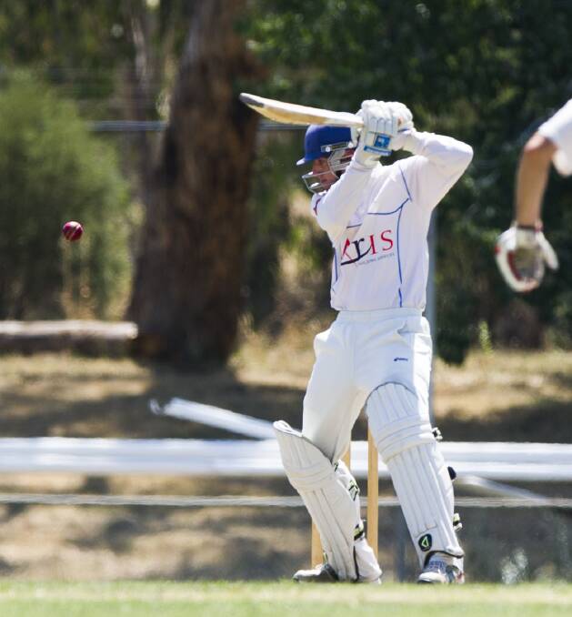 WESTS v QUEANBEYAN: Dean Solway of Queanbeyan during his side's big loss on Saturday at Jamison Oval in Belconnen. Photo: Elesa Kurtz.