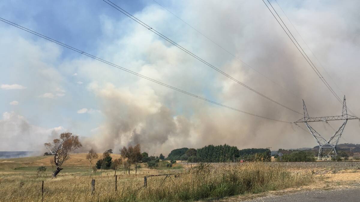 CURRANDOOLEY FIRE: Fire burning at Mount Fairy Road, Tarago.