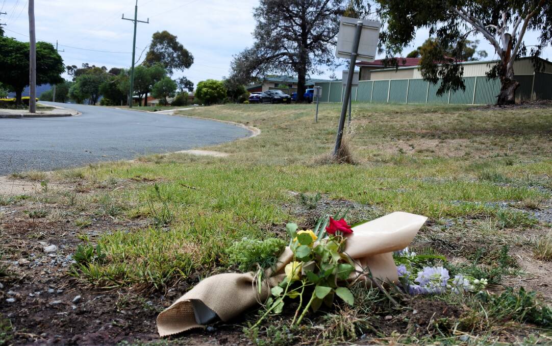 The scene of a fatal motorcycle accident in Crestwood, Queanbeyan. Photo: Elliot Williams