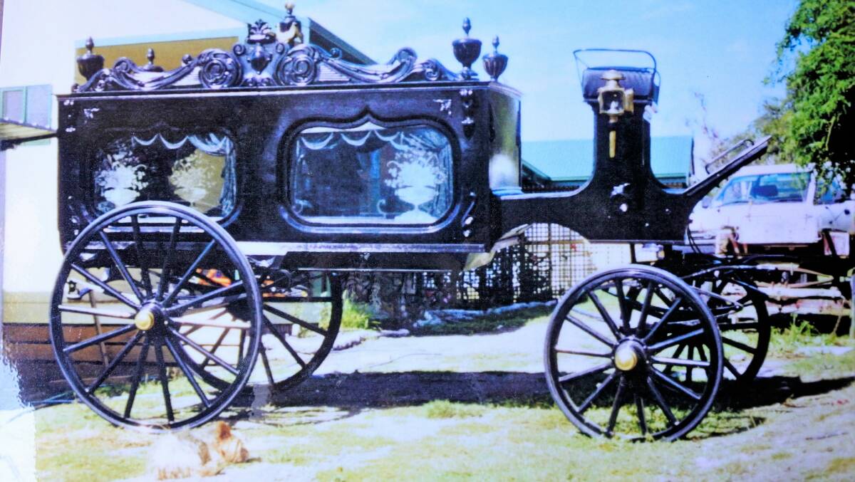 Mr Gregory's horse-drawn hearse. Photo: Elliot Williams