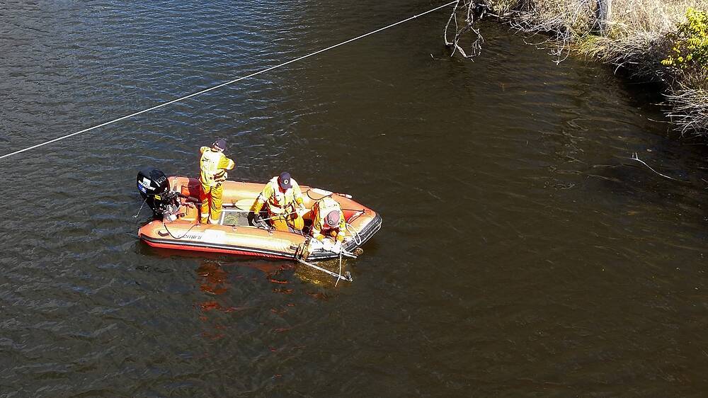 The Queanbeyan SES removed the objects from the river. Photo: Supplied