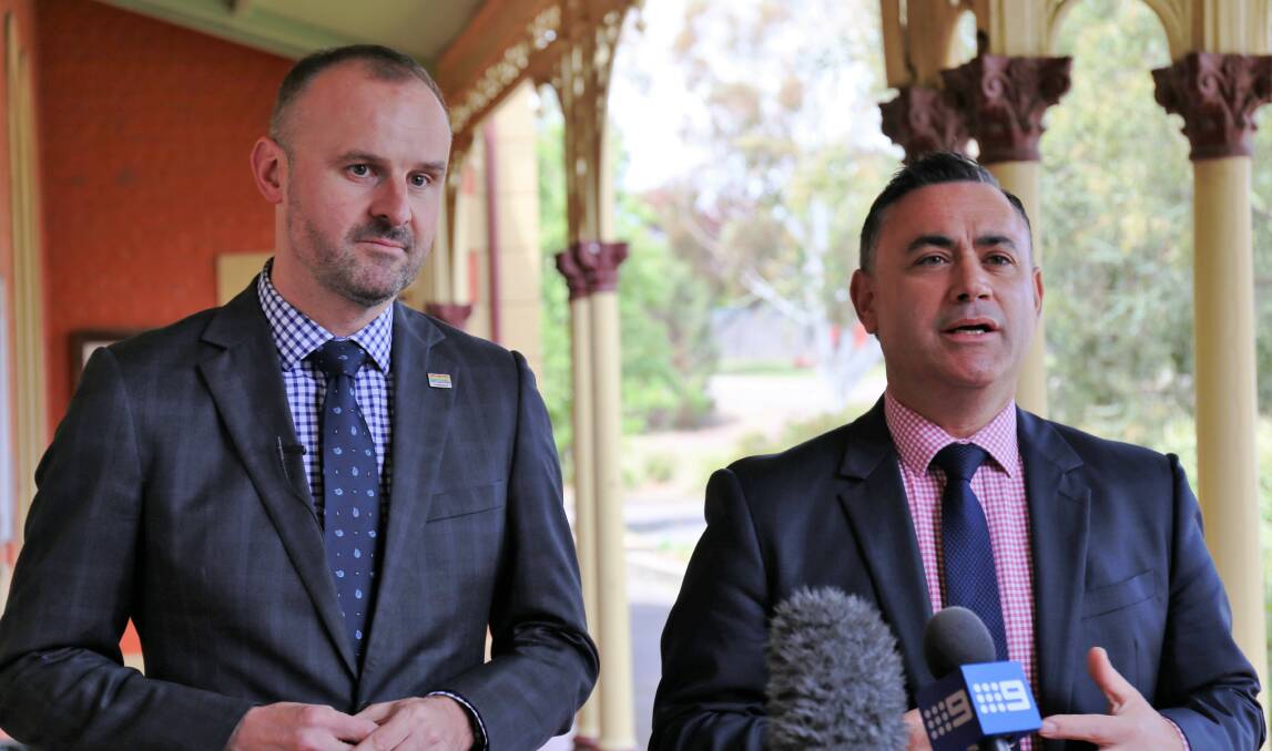 NSW Deputy Premier John Barilaro said he's determined to see greyhounds back in Queanbeyan if the Barr government pushes its proposed ban through. Photo: Supplied