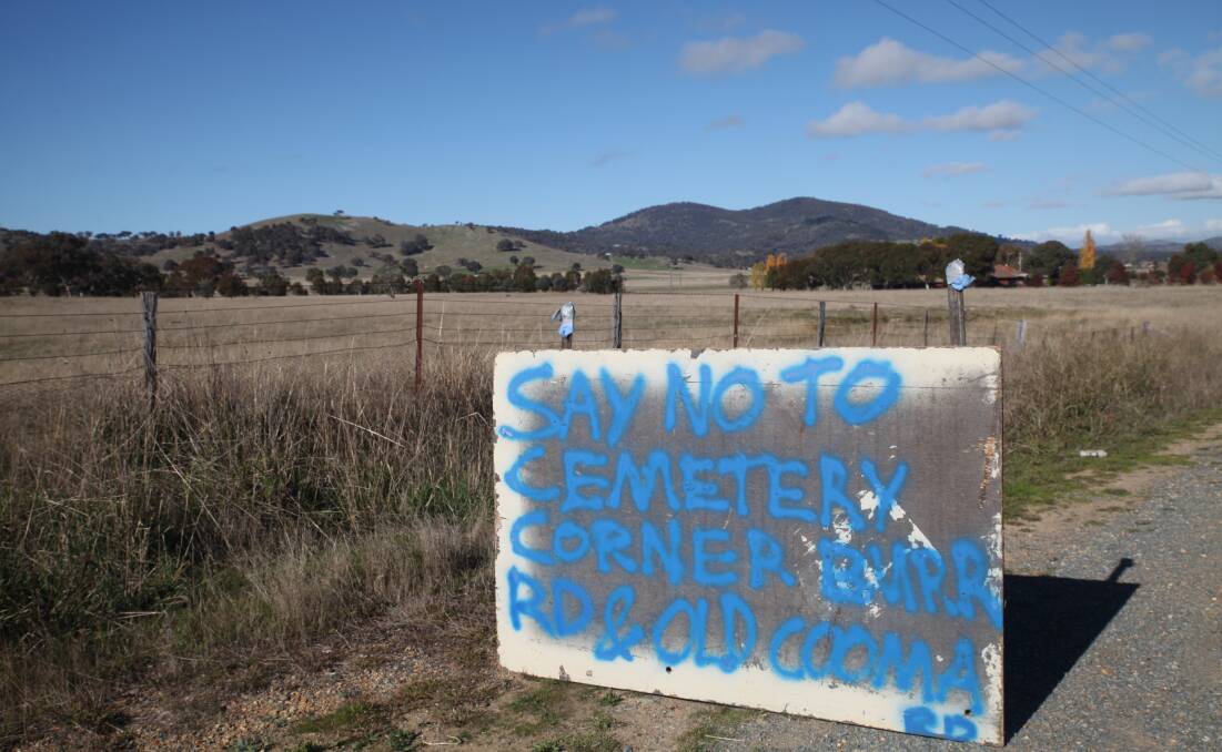 Locals have been vocal in their opposition to the proposed cemetery. Photo: James Hall