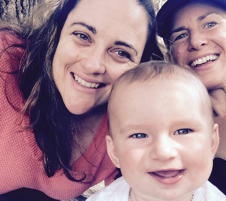 Amanda Cook (far right) with her partner Natasha and their son Callum. Photo: Supplied