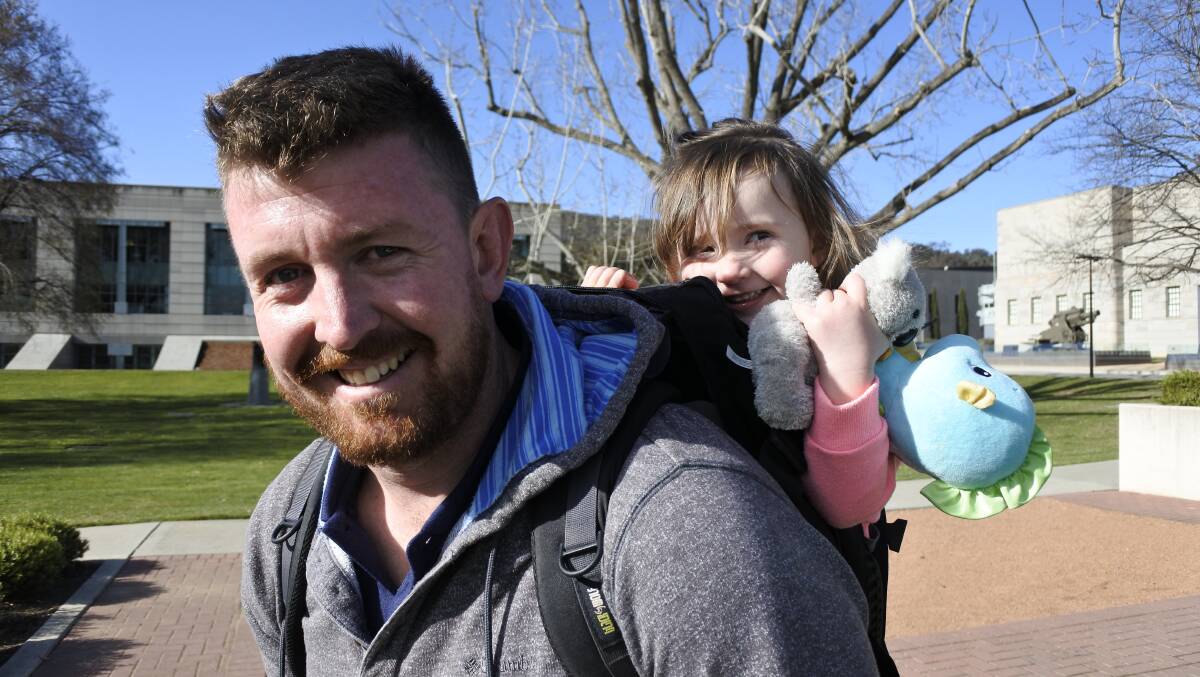 Jason Huntly will wish he was just carrying daughter Lily, 2, rather than the 18kg pack he will take on the Kokoda Track.