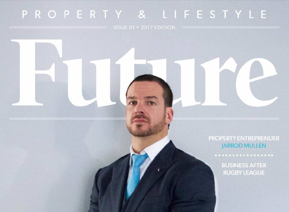 Jarrod Mullen on the cover of the first edition of Luxland's quarterly magazine in May. 