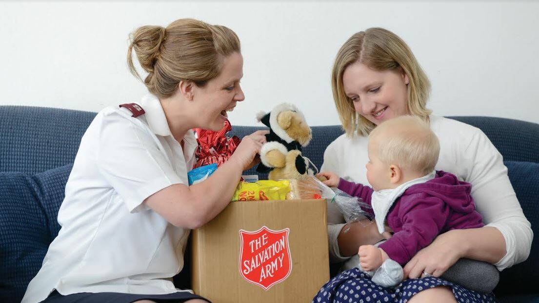 Donations needed: The Salvation Army estimates they will help out more than 900 families across the Canberra area, donating food and toys for Christmas. Photo: Supplied