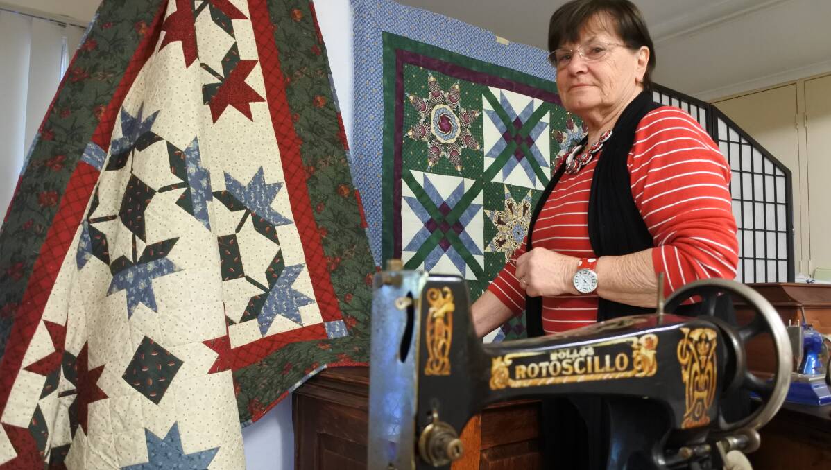 Quilts on show: Jackie McNab will be one of many exhibitors next weekend as part of the CraftAlive show taking place at Canberra Racecourse. She will also be showing historic sewing machines. Photo: Andrew Brown
