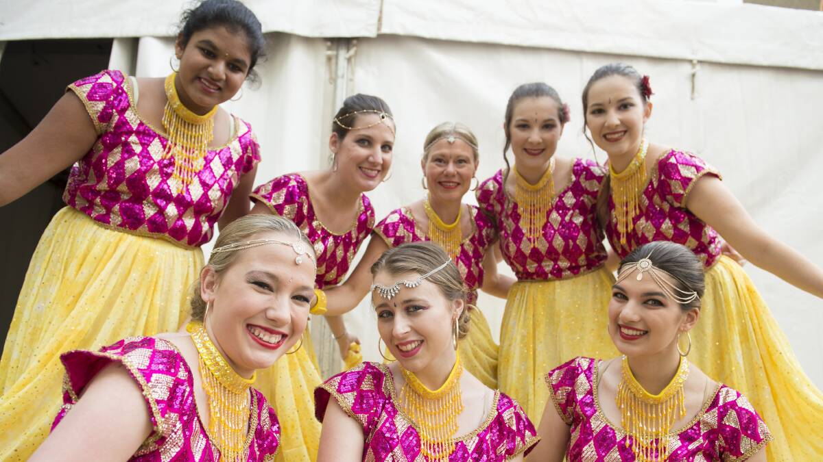 Dancing display: Canberra School of Bollywood Dancing at the Multicultral Festival in Canberra.  Photo: Jay Cronan