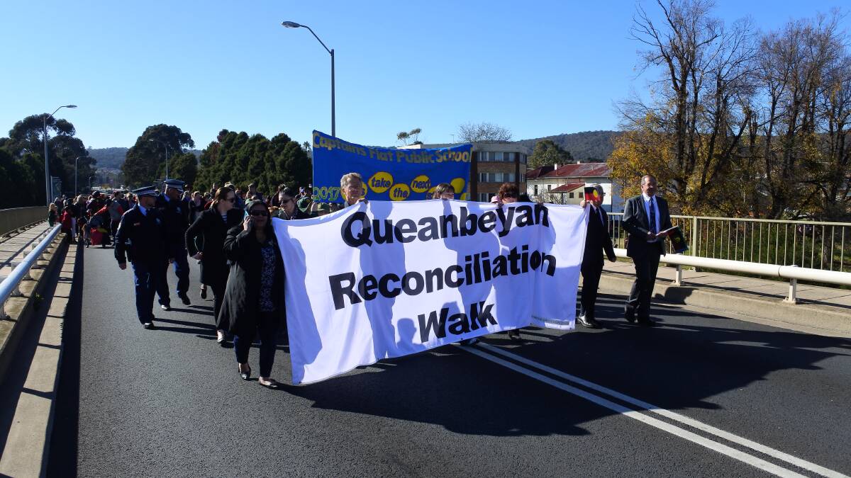 Students from across the Queanbeyan area walked through the centre of town as part of Reconciliation Week events.

Photos: Andrew Brown.