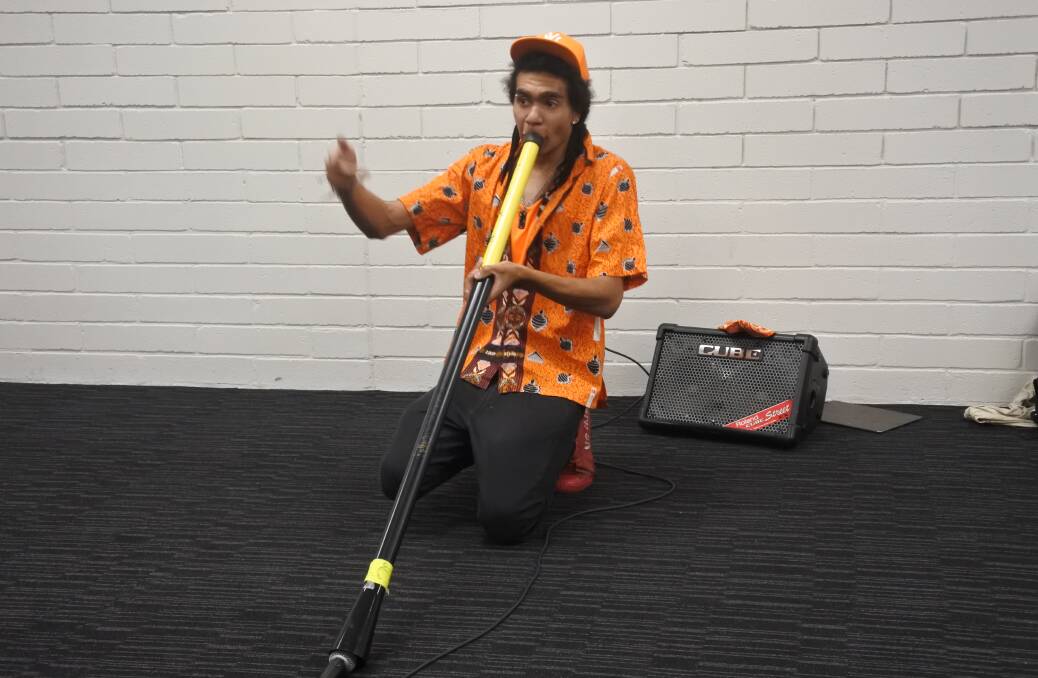On show: One of the many musical performances as part of Harmony  Day celebrations, showcasing Indigenous culture. Photo: Andrew Brown