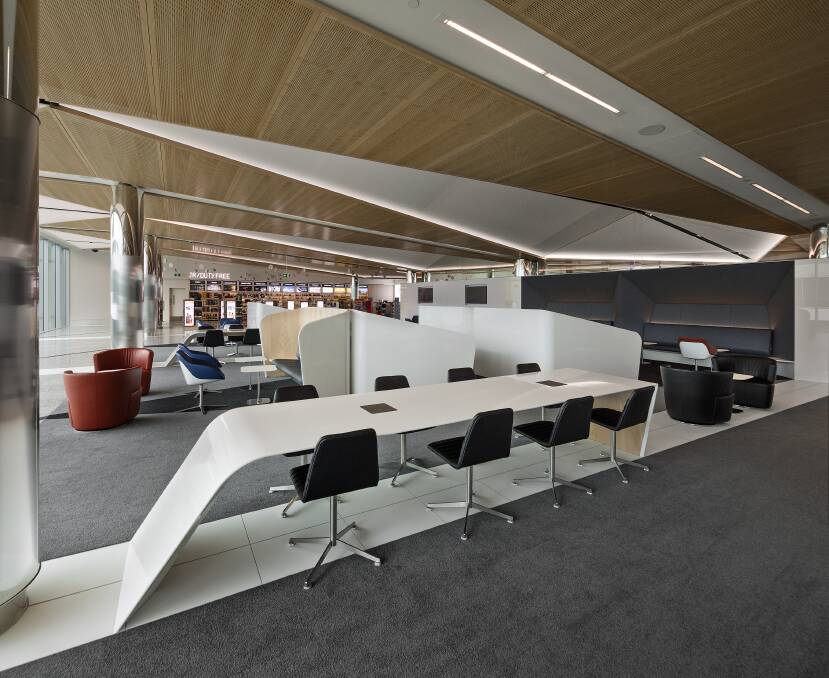 Commercial applications: You may have seen Capital Veneering's work and not even realised. This is the international departure area at Canberra Airport.