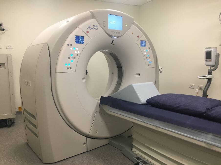This is Garran Medical Imaging's CT scanner. It uses X-ray radiation, but it takes cross-sectional images of inside the body and looks at much more than just bones.