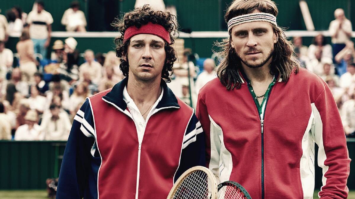 PERFECT MATCH: Shia LeBeouf and Sverrir Gudnason channel tennis greats John McEnroe and Bjorn Borg in what is, according to Borg, "a fiction film".