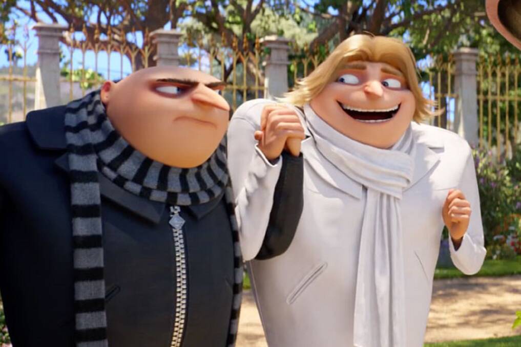 DOUBLE TROUBLE: Gru meets his long-lost twin Dru, and attempts to impart the secrets of despicability while re-learning them himself.