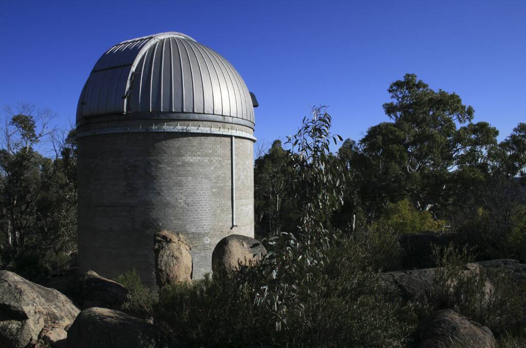 AIM HIGH: The Orroral Geodetic Observatory was once used to send laser beams to the moon, where they bounced back off a mirror to give pinpoint accurate locations and measurements. Photo: John Evans.