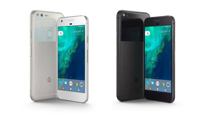 The Pixel and Pixel XL are available in 'Very Silver' and 'Quite Black'. Photo: Google