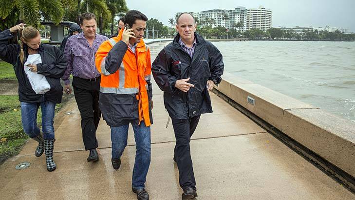 Ill winds: Campbell Newman in Cairns. Photo: Glenn Hunt