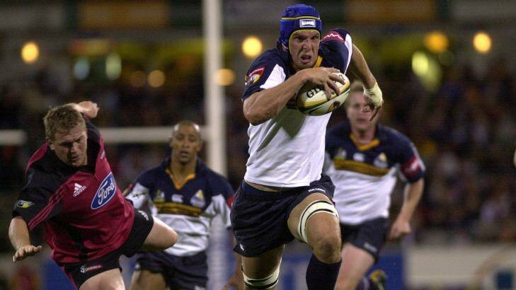 Dan Vickerman pictured playing for the Brumbies in 2003. Photo: Kym Smith