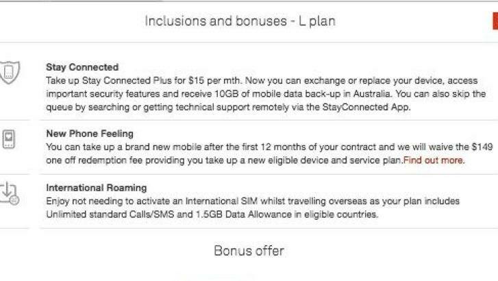 Telstra L Plan inclusions as advertised.