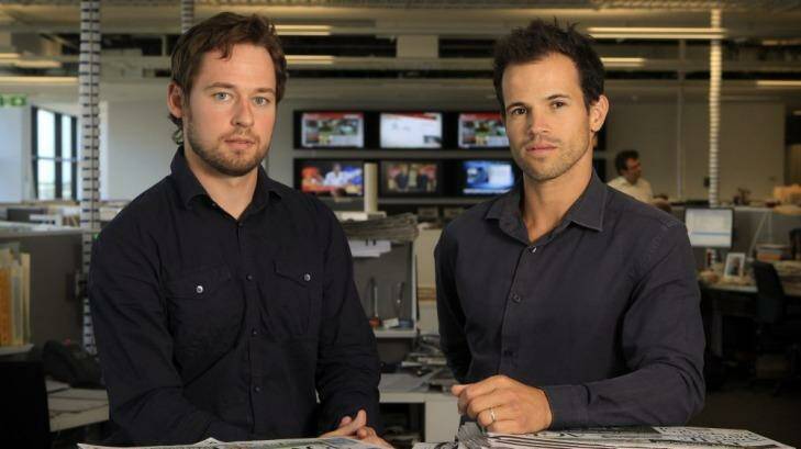 Nick McKenzie and Richard Baker, Investigative journalists for The Age Photo: Rebecca Hallas