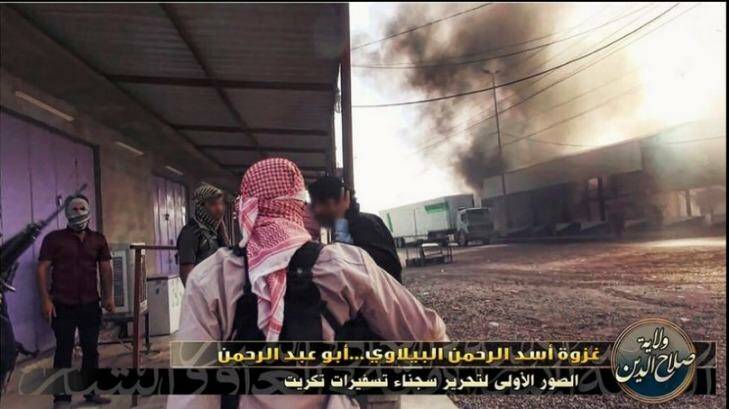 ISIL members during an attack. Photo: Twitter