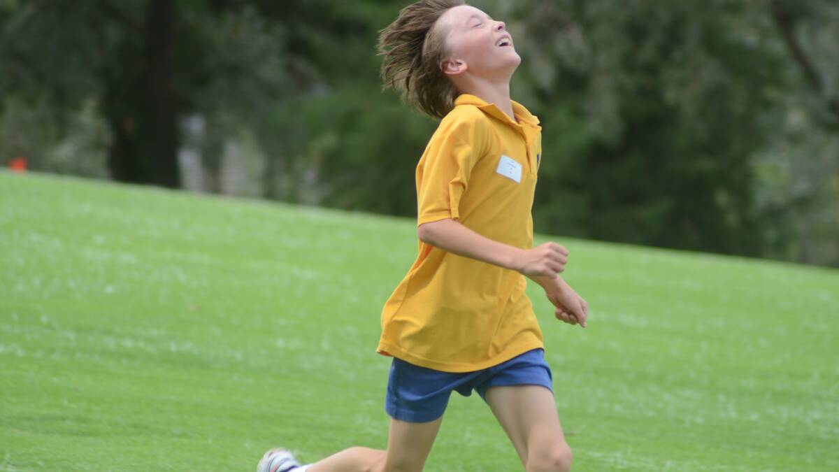 YOUNG: In true community spirit, Young North Public School invited their neighbouring school to a combined cross country run on Tuesday after St Mary’s Primary School’s event was washed out last week. A very happy Liam Stuart, from St Mary’s, was proud to be the first boy in the 11 years to cross the line.