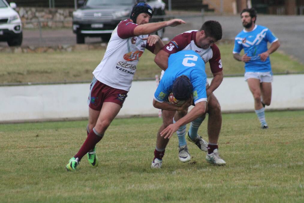 The Queanbeyan Kangaroos backline is in fine form at the moment. Photo: Joshua Matic.