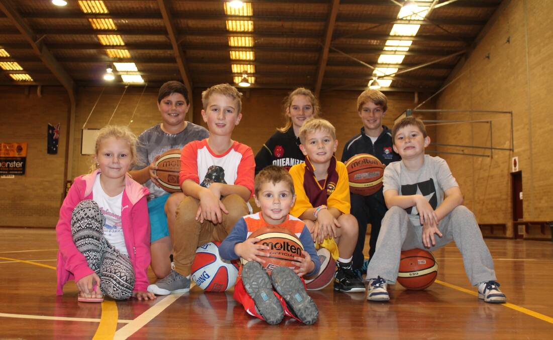 Little champions from the Queanbeyan Basketball Association play in sponsored 'shoot-outs' to raise money to repair the Centre roof.