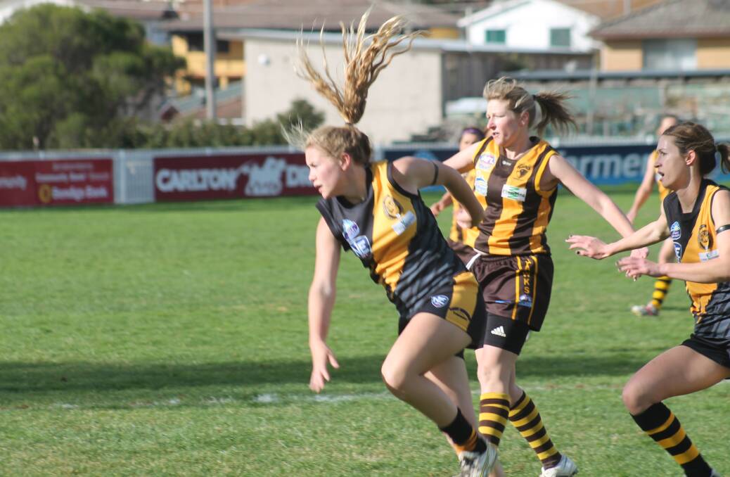 Highlights from the Queanbeyan Tigerettes' rare loss to the Tugeranong Hawks, 50-25, in round 11 AFL Canberra Women's action at Dairy Farmers Park.