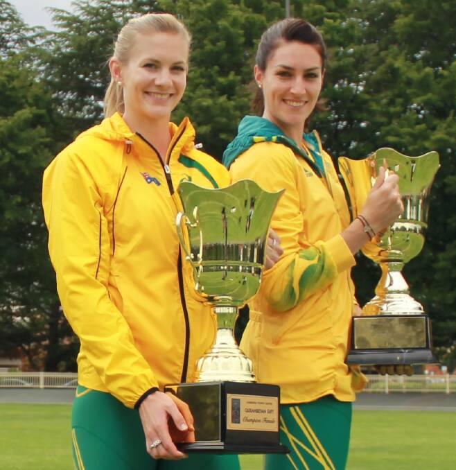 Australian Commonwealth Games sprinters Melissa Breen and Lauren Wells (nee Boden) will be back on board as ambassadors of the Queanbeyan Gift this year. Photo: Kim Pham.