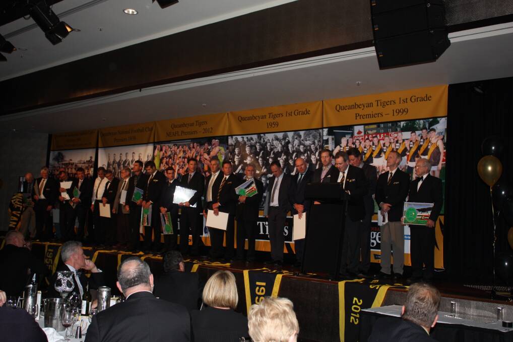 Tigers players past and present gathered on Saturday night to celebrate 90 years of the local Australian Rules football club.