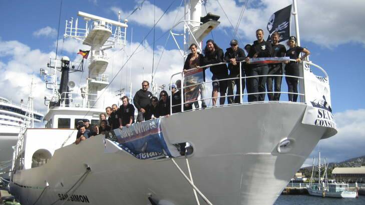 The Sam Simon is Antarctica-bound after docking in Tasmania.