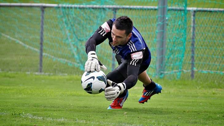 Staying in the Cove: Vedran Janjetovic has signed with Sydney FC for another two years. Photo: Brendan Esposito