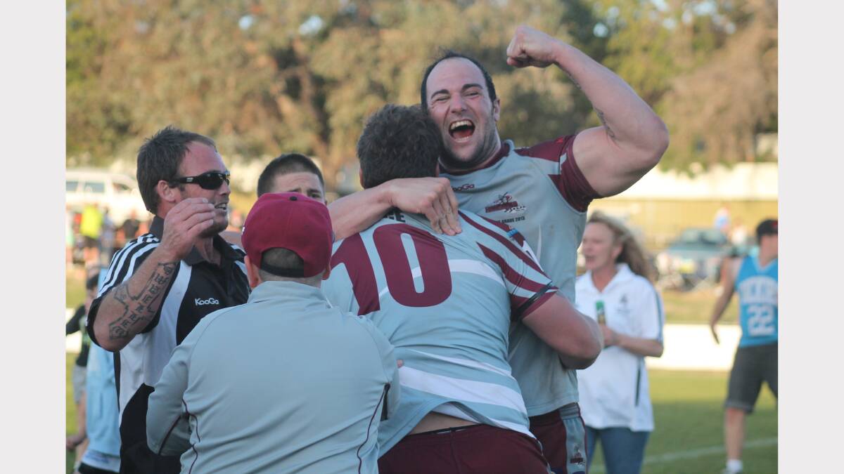 Coverage of the Queanbeyan Kangaroos grand final win over the Queanbeyan Blues attracted the most interest of any sport story on the Queanbeyan Age website in 2013. Photos: Andrew Johnston