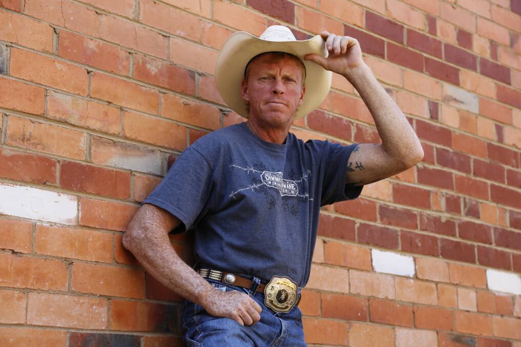 Bareback rider Beau 'Woody' Guy will be competing in next month's Queanbeyan Rodeo at 48 years of age. Photo: Andrew Johnston