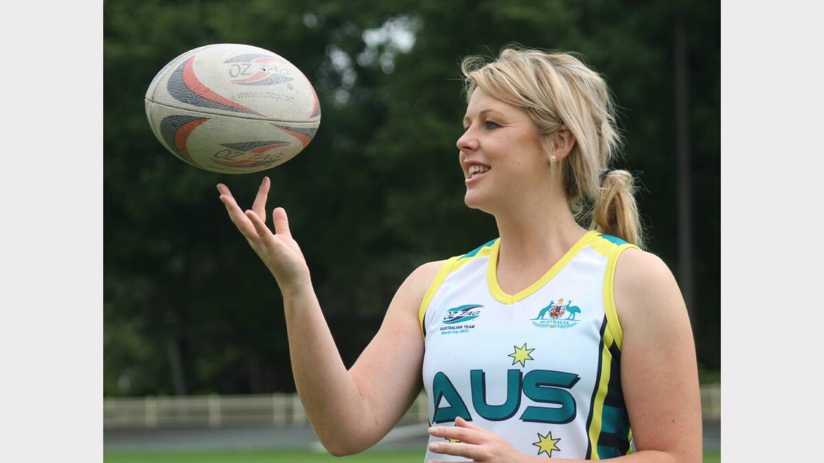 Queanbeyan's Carla Fahey will represent Australia at next week's Oztag World Cup in New Zealand. Photo: Andrew Johnston