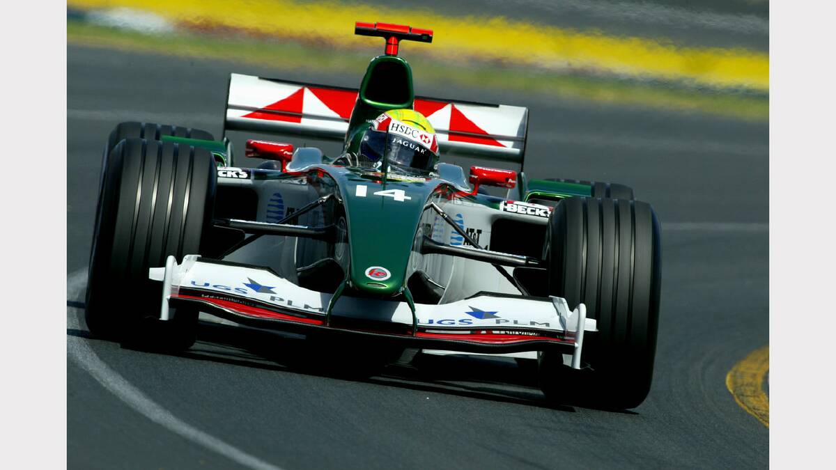 Mark Webber drives for Jaguar at the 2004 Australian Grand Prix. Photo: Fairfax Media
