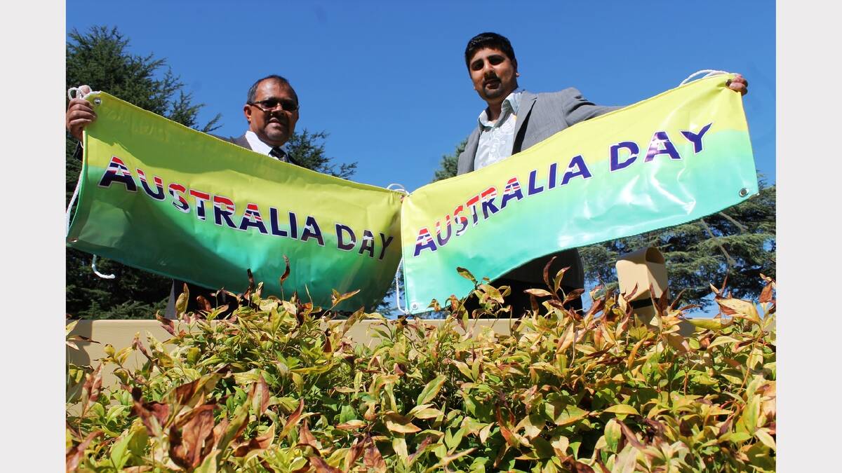 Admadiyya Muslim Association of Australia members Mohammad Hasan and Shaheed Sahu Khan prepare for their Australia Day celebrations.