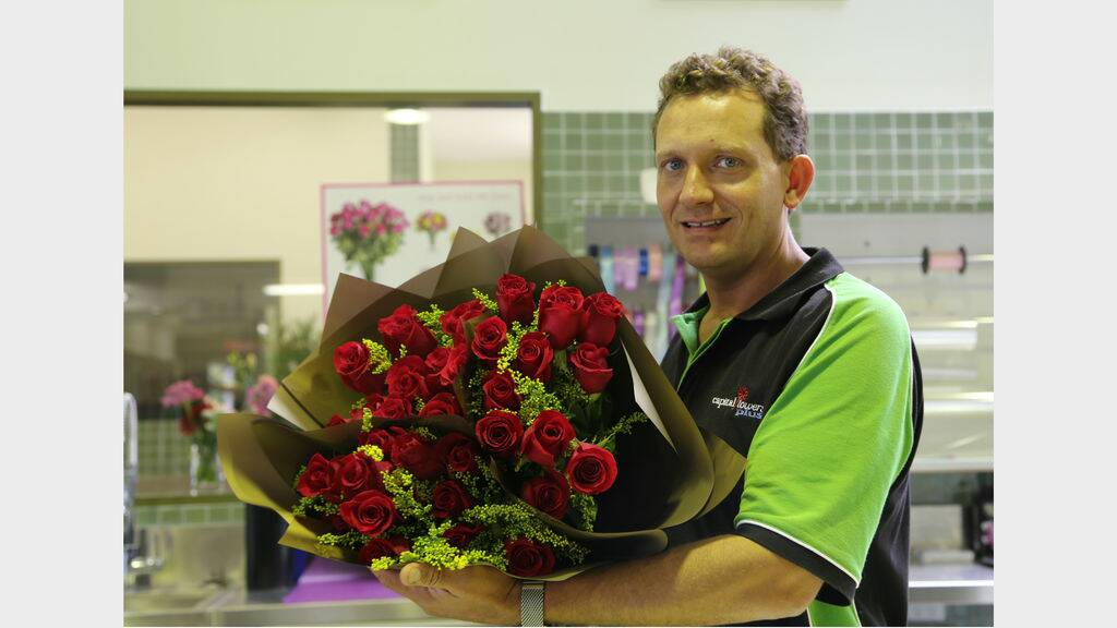 Capital Flowers Plus owner Alfred Bonansea has been busy preparing for the Valentine's Day rush. (Photo: Kim Pham.)