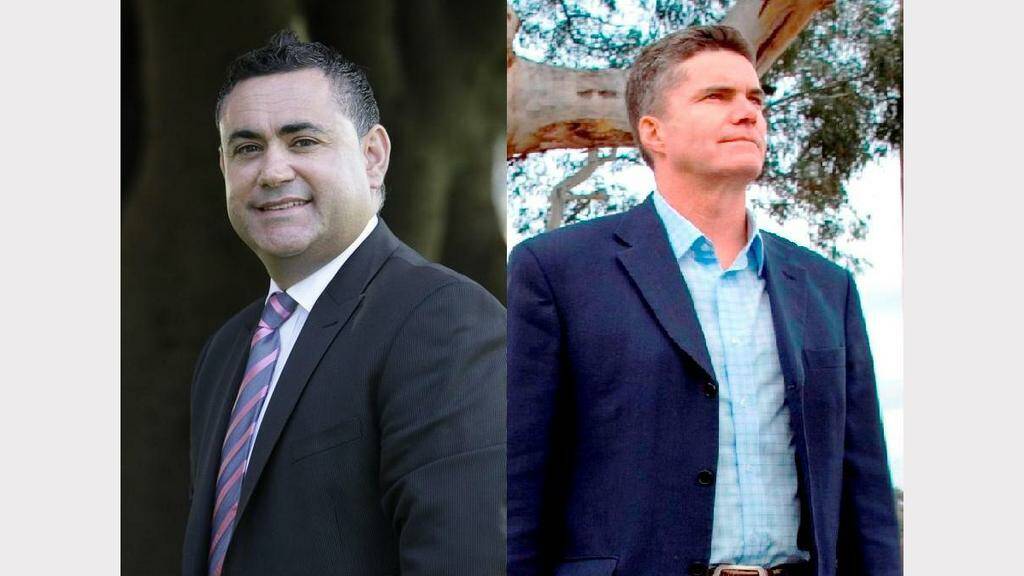 Member for Monaro John Barilaro (left) and State upper house member Steve Whan have become embroiled in a bitter argument about representing local elderly and disabled residents in the wake of a recent transition of Home and Community Care (HACC) services.