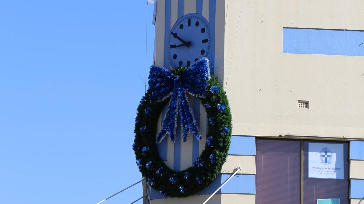 Monaro Street and Crawford Street received a Christmas makeover this week with massive wreaths and decorations lining the street.