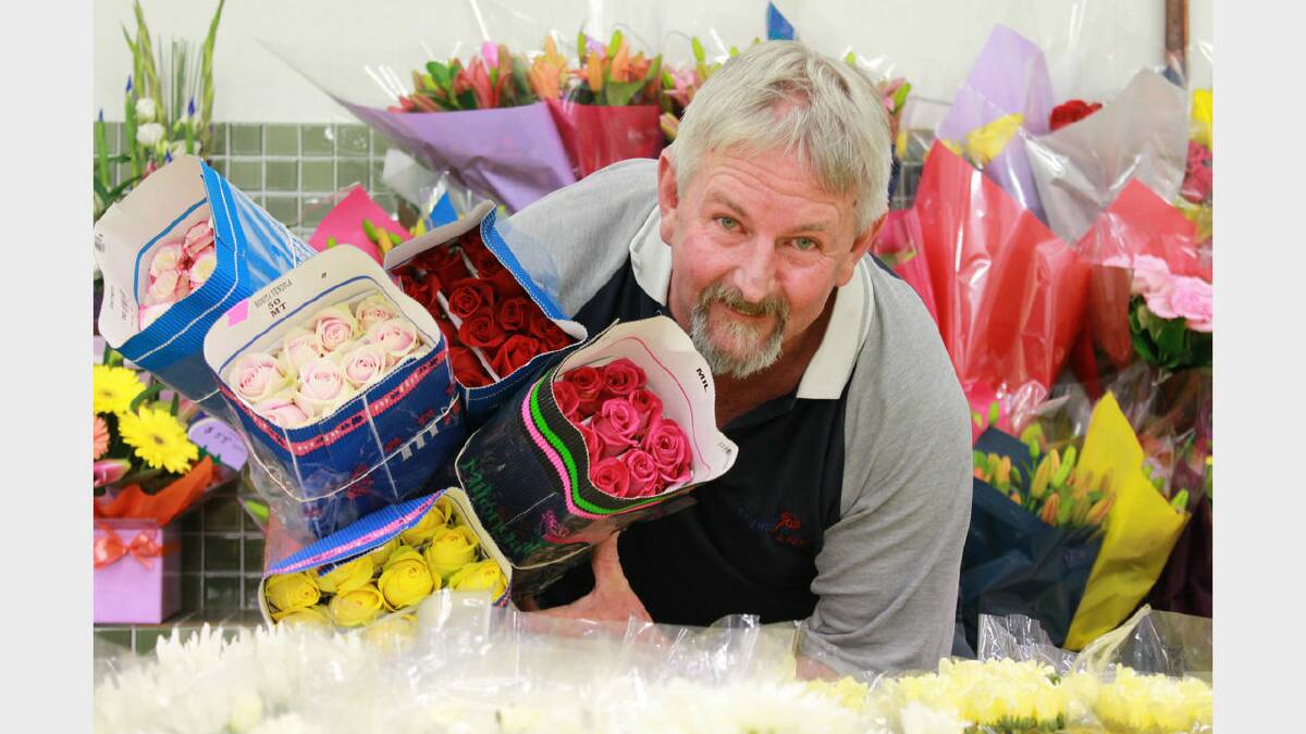 Michael Hale from Capital Flowers Plus gets ready for the Valentine's Day rush. Photo: Kim Pham.